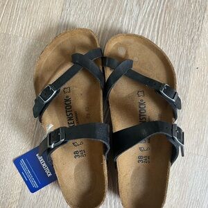 Birkenstock Black Leather Sandals
